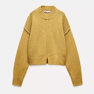 Zara Pronounced Seam Knit Sweater